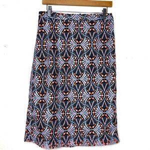 Moulinette Soeurs Anthropologie Crochet Svetla Navy Midi Skirt -8